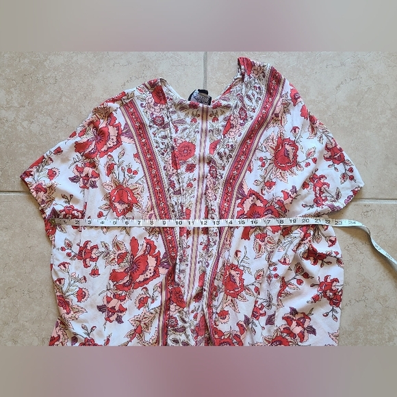 Angie Duster Kimono Red Cream - Picture 5 of 6